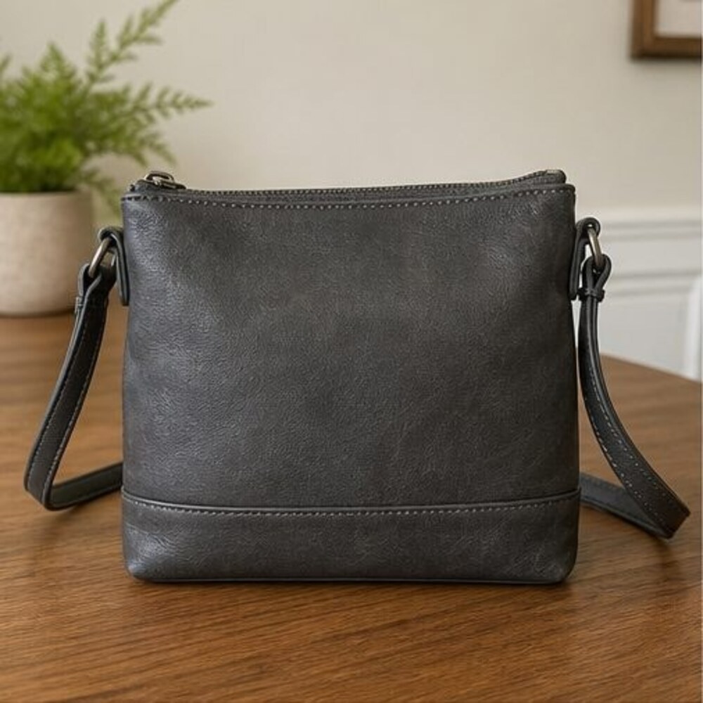 Stone Canvas Crossbody Bag